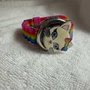 Wonder Nation Children's Star Case Cat Rainbow Colored Watch Band Mood LCD Watch